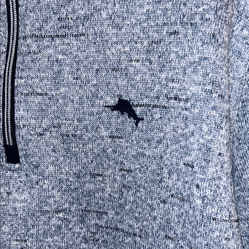 Tommy Bahama Mens Glacier Bay Heathered Blue Quarter Zip Pullover Size XL - Picture 5 of 11
